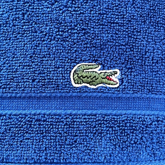 Lacoste Bath 2 Set Of Brand New Lacoste Large Size Bath Towel 3x53 Oversized Blue Logo